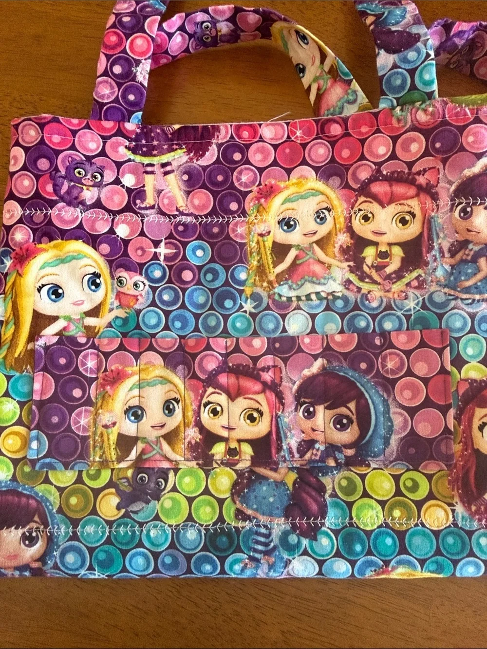 Colorful Rainbow Cartoon Character Tote Bag